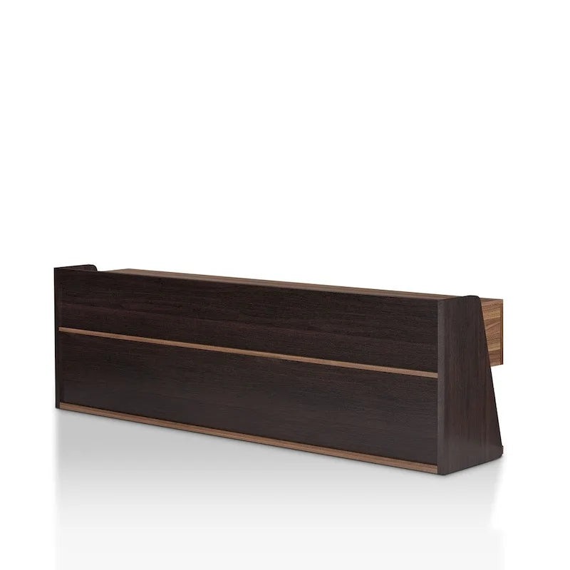 Modern Walnut 73-Inch 3-Drawer TV Console