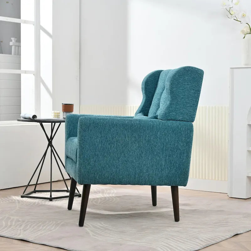 Mid-Century Modern Accent Chair with Waist Cushion