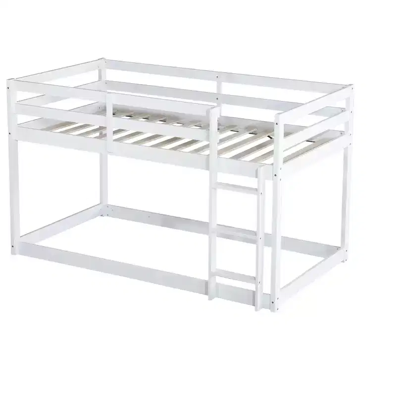 Full Bed Frame Noise-Free Design No Box Spring Needed Solid Pine Wood