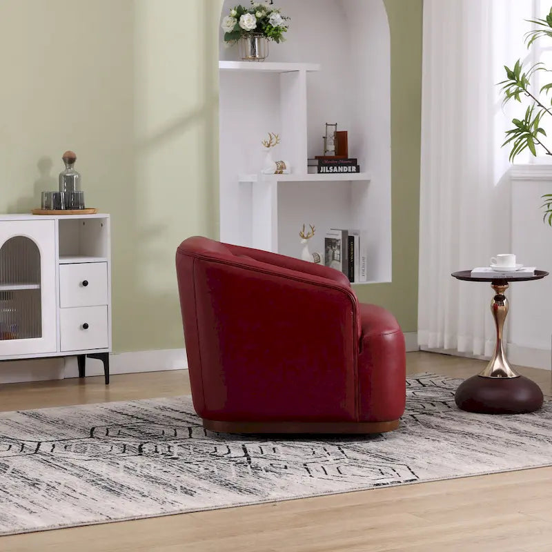 360-Degree Swivel Barrel Accent Chair