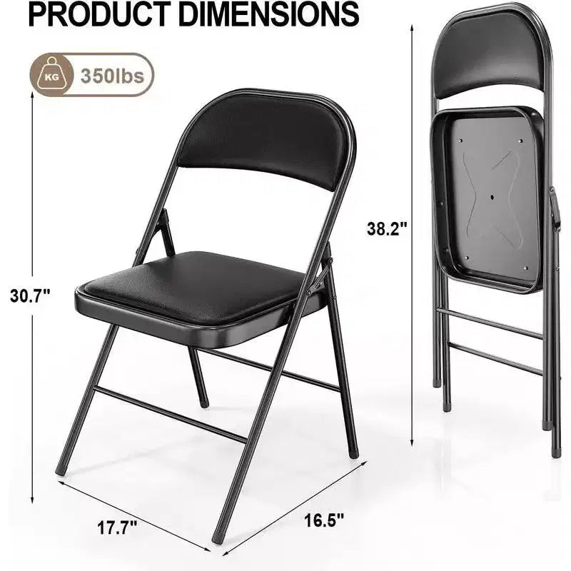 2 Pack Folding Chairs with Padded Seats