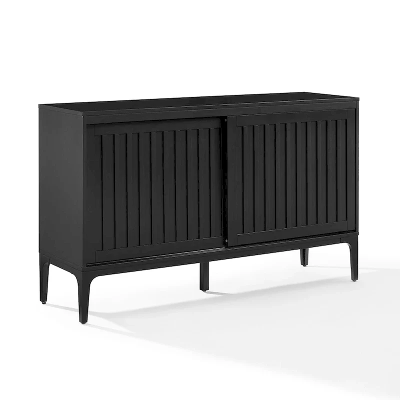 Mid-Century Modern Sideboard with Sliding Doors and Storage