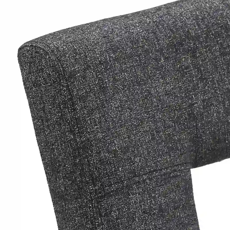 Upholstered Fabric Keyhole Dining Chair