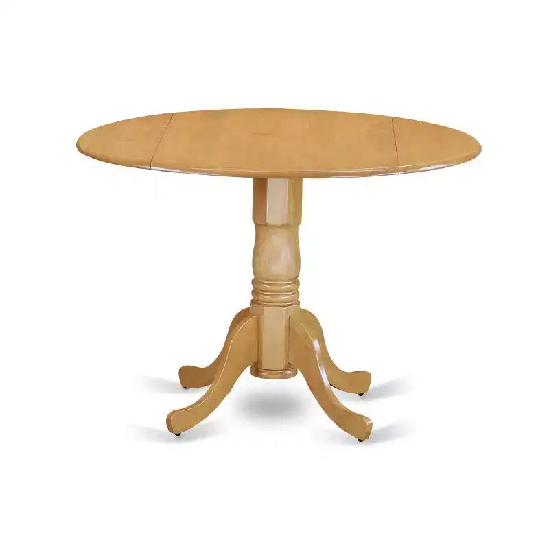 Round Kitchen Table Set 5pc 42 Table w/ Drop Leaves & 4 Parsons Chairs - Autumn Green