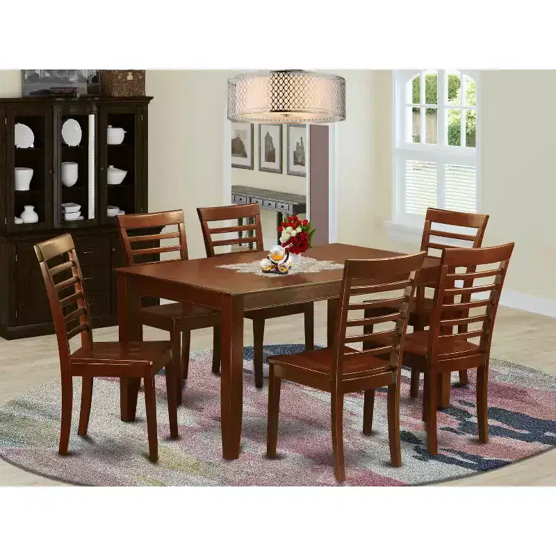 Modern Dining Set - Kitchen Table with Chairs - Rectangular Table & Seats