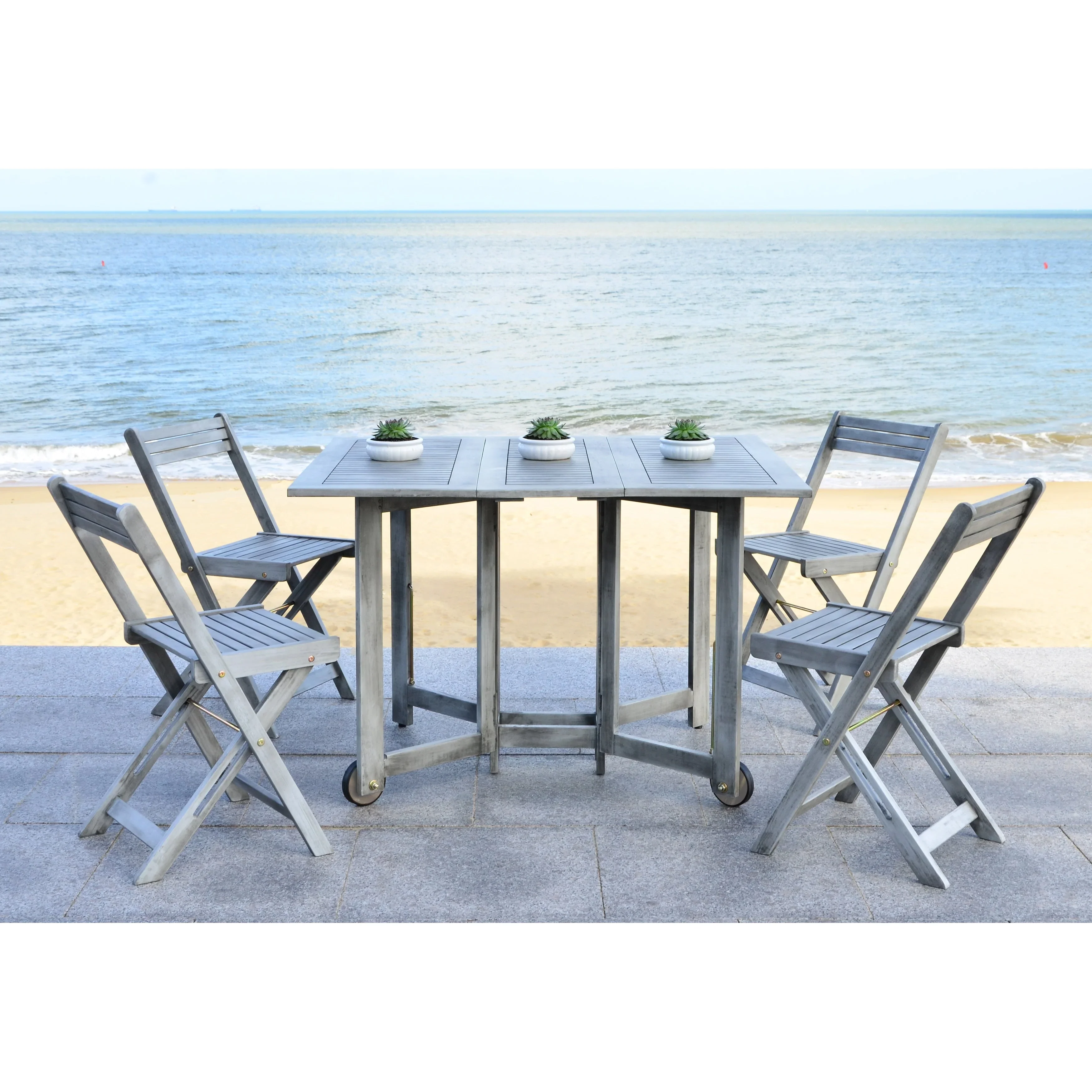 Ensemble de salle à manger d'extérieur SAFAVIEH Brandy 5 pièces - 43 po L x 35 po P x 29 po H
