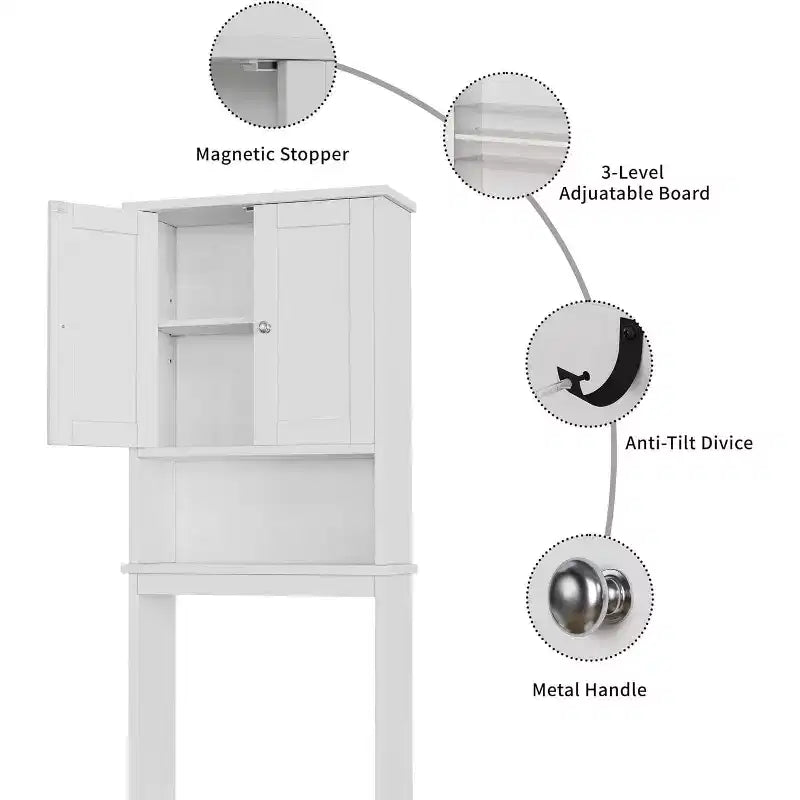 Dcolora Over The Toilet Storage Cabinet(White)