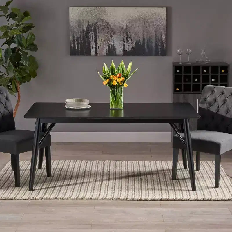 Grissom Rectangular Dining Table Black - Christopher Knight Home