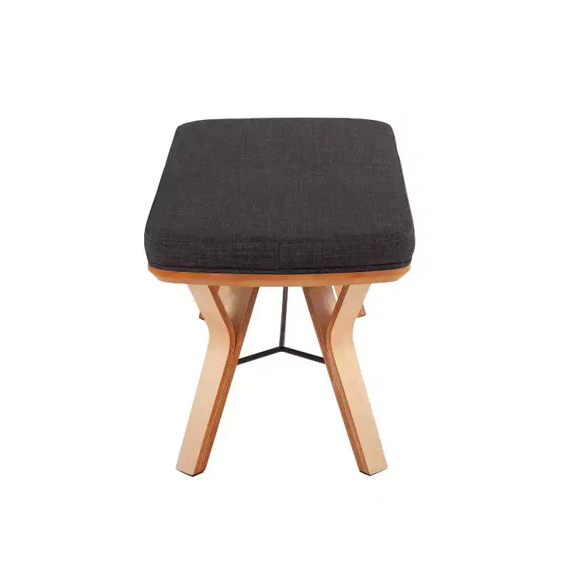 42 Upholstered Wood Bench Natural Finish