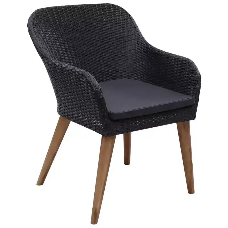 vidaXL Garden Chair 2 pcs 62.5 x 55 x 82 cm Poly Rattan