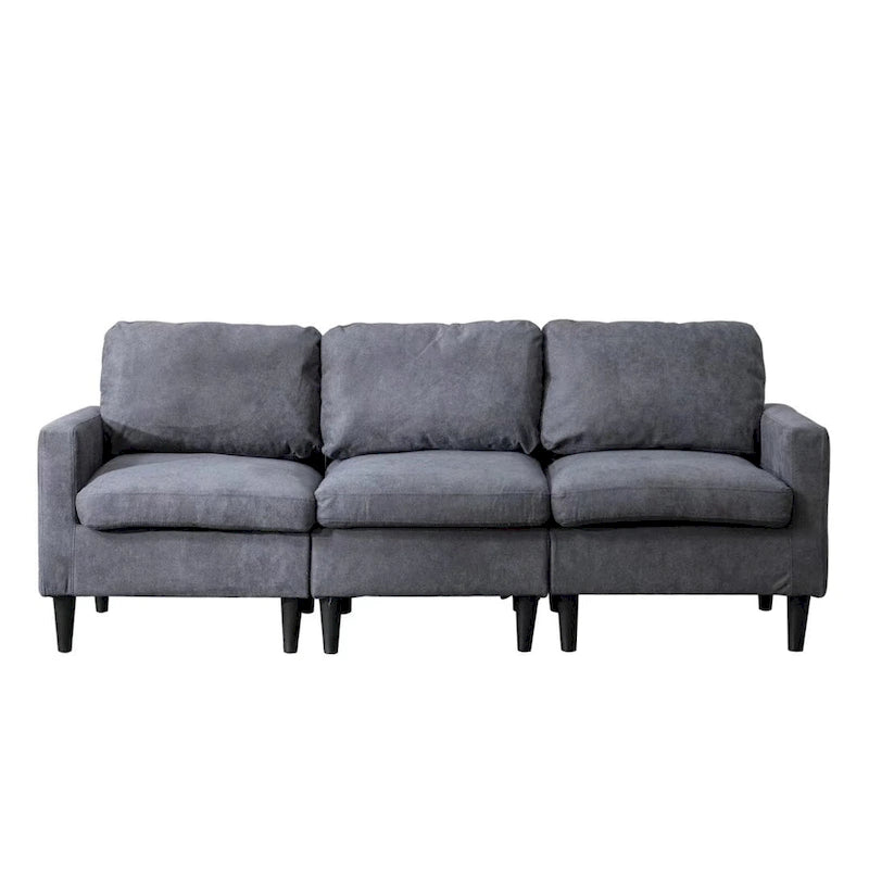 Convertible Sofa Couch with Cushioned Seat and Wooden Legs