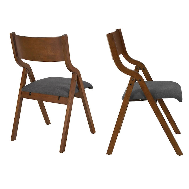 Upholstered Folding Dining Chair, Set of 2