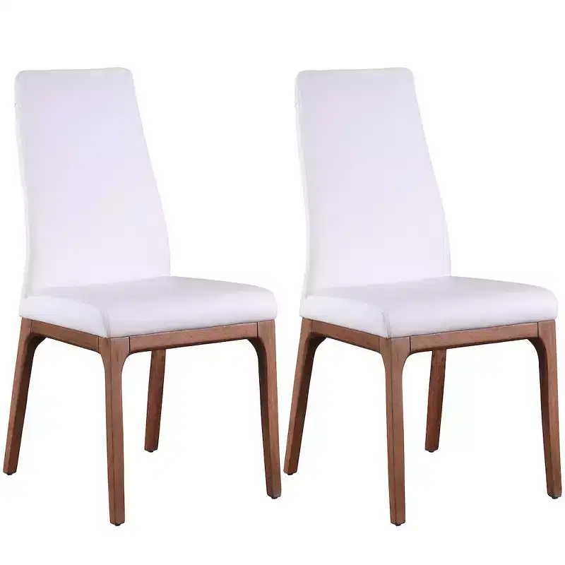 ,Modern  Upholstered Side Chair with Solid Wood Base - 2 Per Box