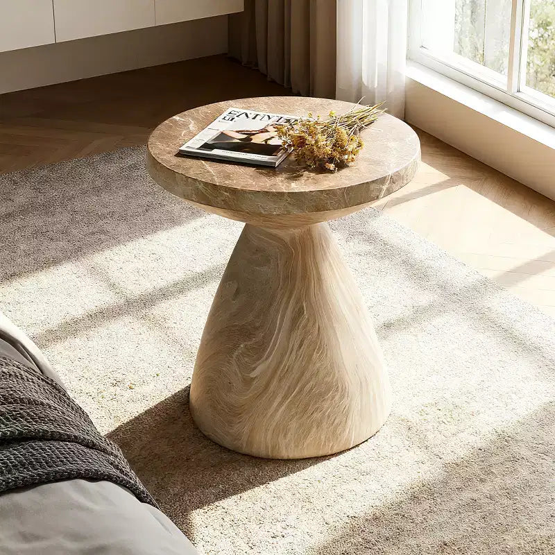 Round Concrete Accent Table