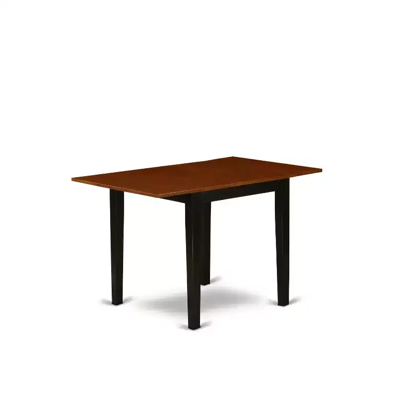 HomeStock Belmont 3Pc Kitchen Table Set , Small Kitchen Table , 2 Wooden Dining Chairs , Solid Wood Seat , Slat back, Black , Cherry Finish