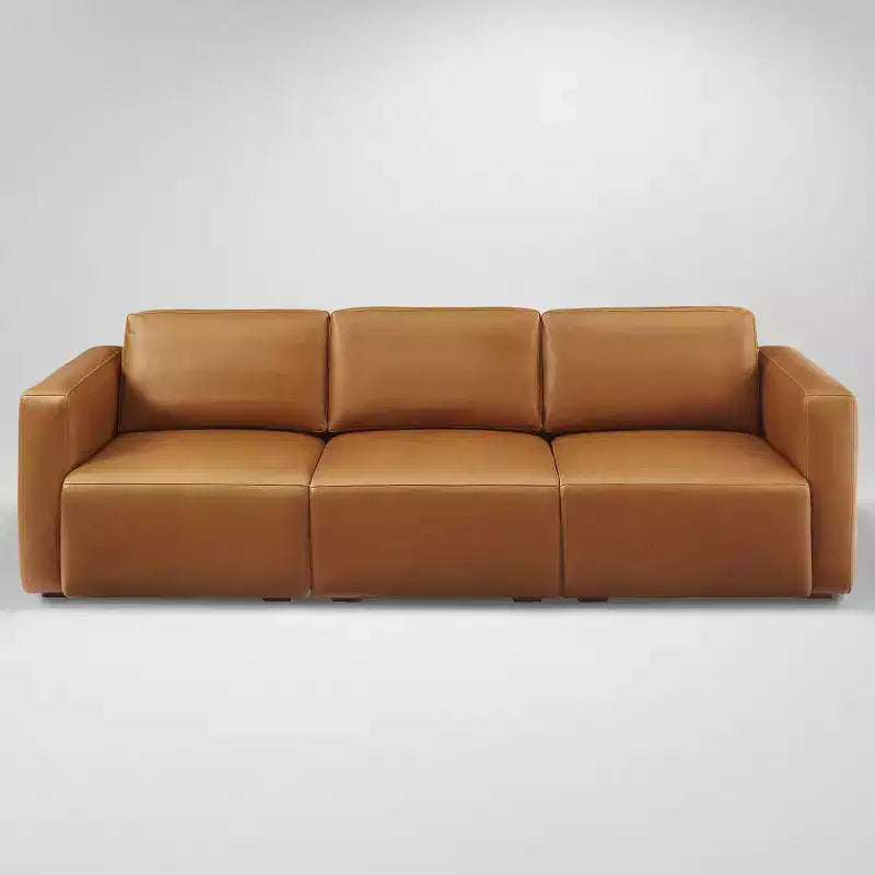 Luxury Genuine Leather 3-Seater Sofa