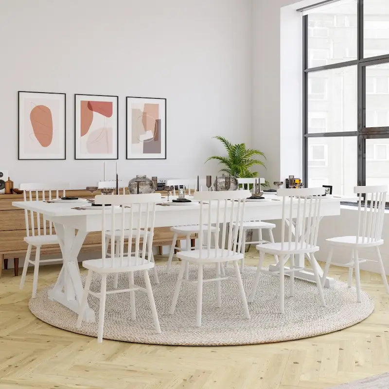 9' x 40 Rectangular Solid Pine Folding Dining Table