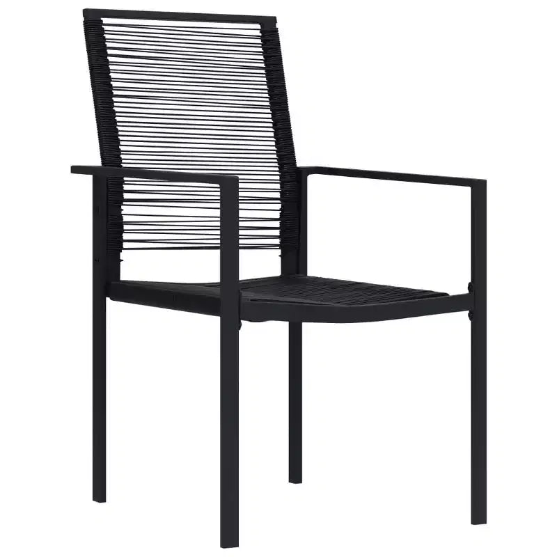 vidaXL Garden Chair Set of 2 PVC hollow rattan, powder-coated steel