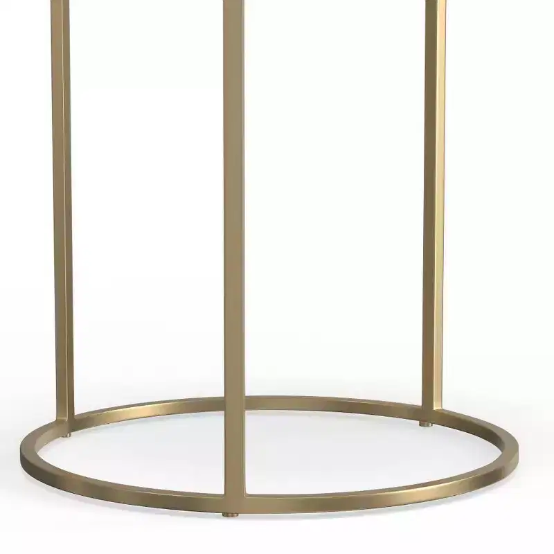 2pc Oakdale Nesting Tables Antique Nickel/Antique Copp - WyndenHall