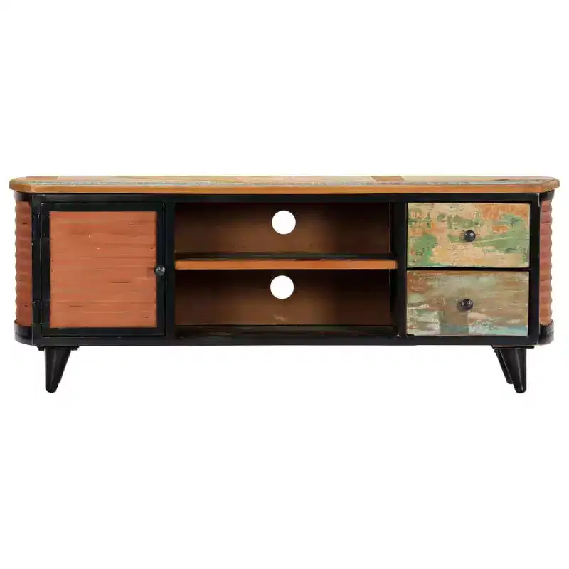 vidaXL TV Cabinet Multicolor with natural wood grain