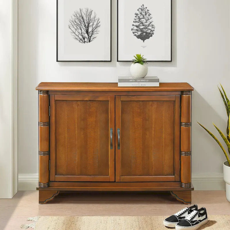 Entryway Table with Adjustable Storage Shelf