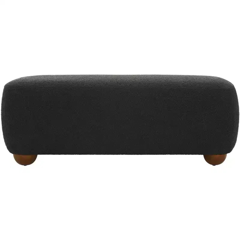 Rectangular Ottoman with Wood Legs