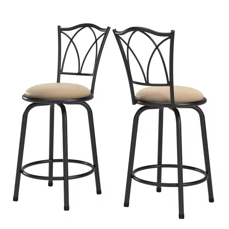 Aidan Double X-Back Bar Stool - Set of 3 - Brown - iNSPIRE Q