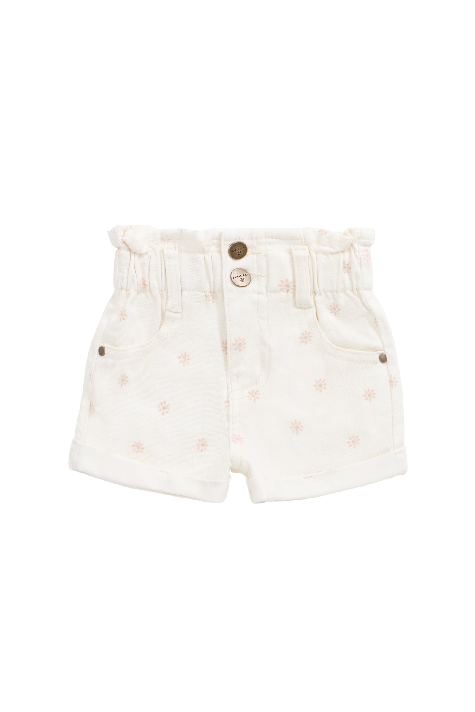 Solid Cotton-Elastane  Short with Nickel-Free Hardware for Girls Casual Daily Wear (6M�C10Y)
