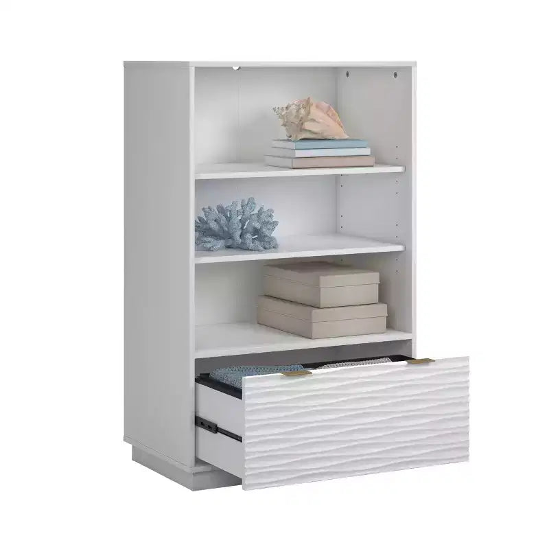 Sauder 48.34" 2 Shelf Morgan Main Bookcase White