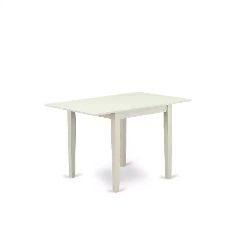 HomeStock Modern Dining Table Set White Wood Table Chairs