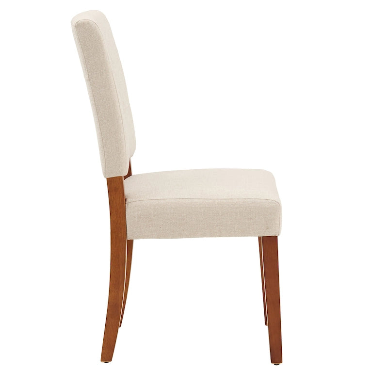 Upholstered Fabric Keyhole Dining Chair