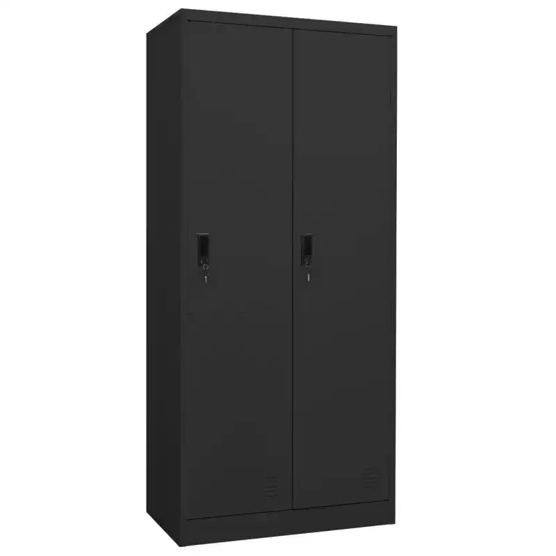 vidaXL Wardrobe White Steel Large Wardrobe Rectangular Modern