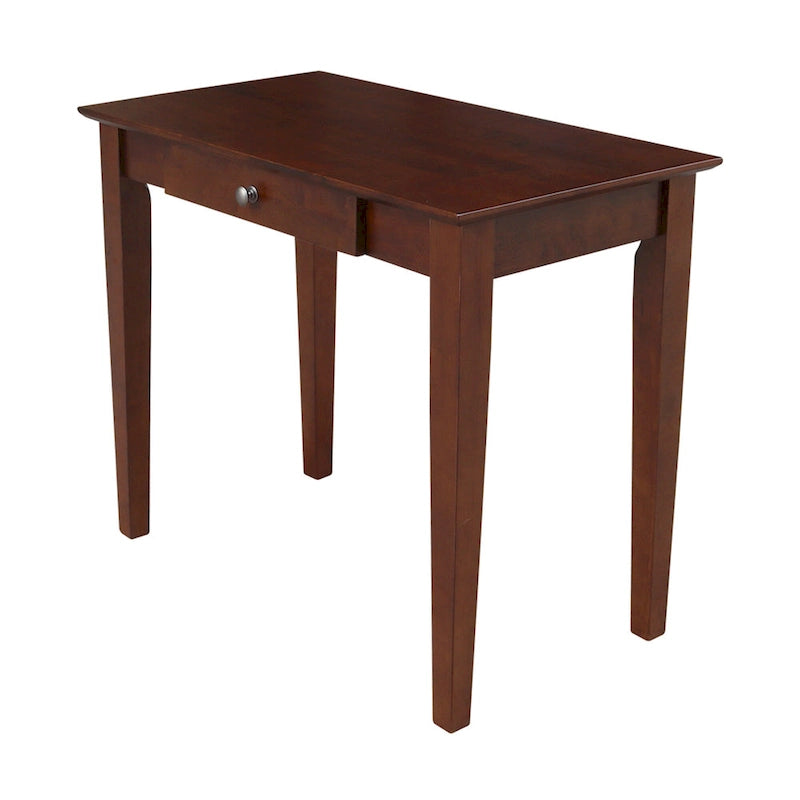 Wooden Writing Desk with Butcher Block Surface