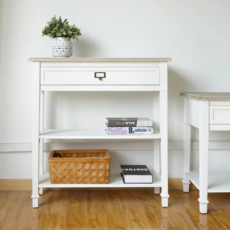 Accent Side End Table with Drawer