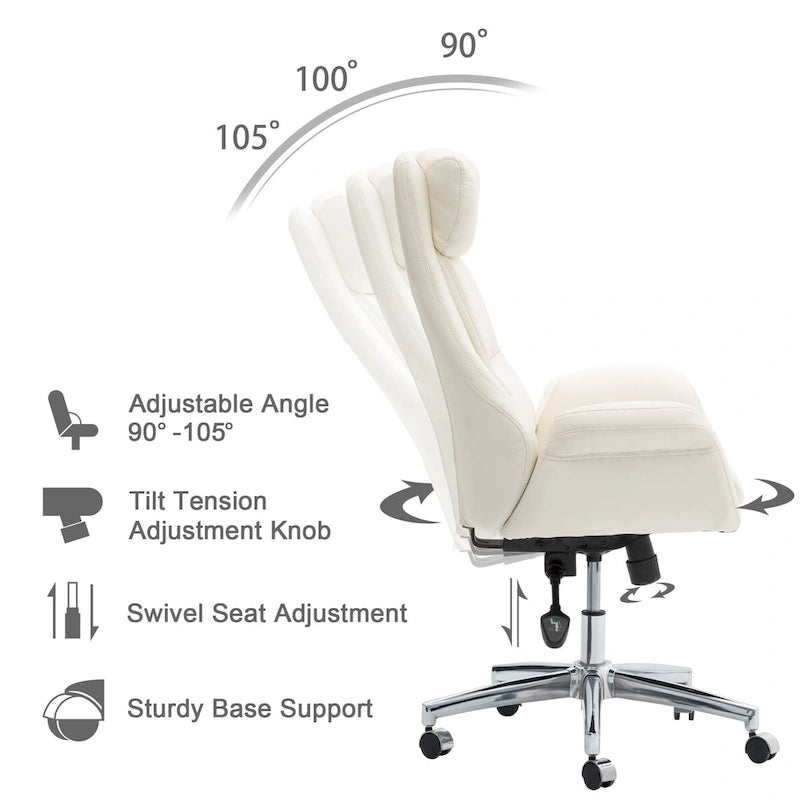 Modern High Back Adjustable Swivel Office Chair with Wheels