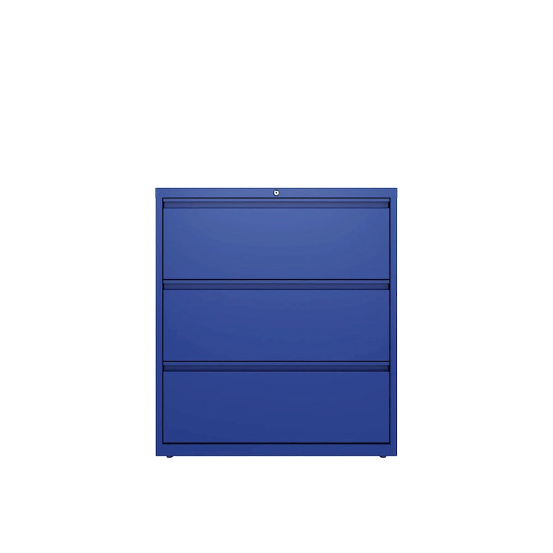 36-inch wide three-drawer chest of drawers, classic blue