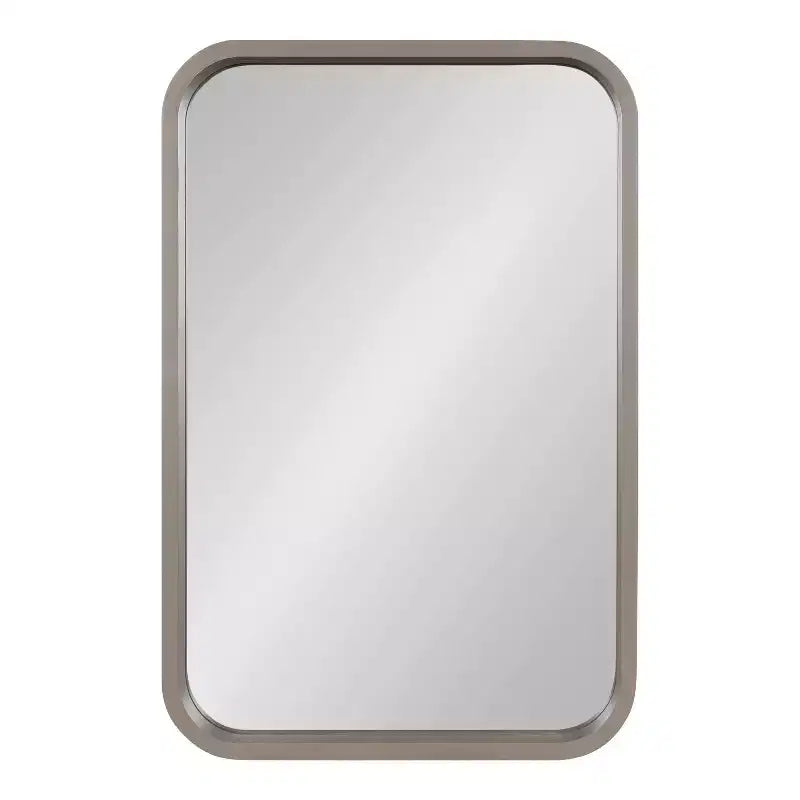 Kate and Laurel Hutton Wood Framed Radius Rectangle Mirror
