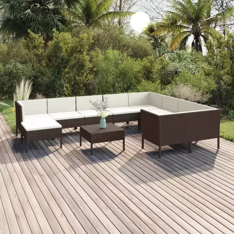 vidaXL Garden Lounge Set Brown
