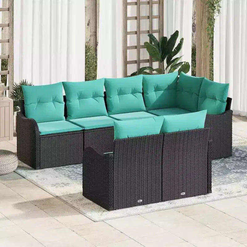 vidaXL Garden Sofa Set Poly Rattan