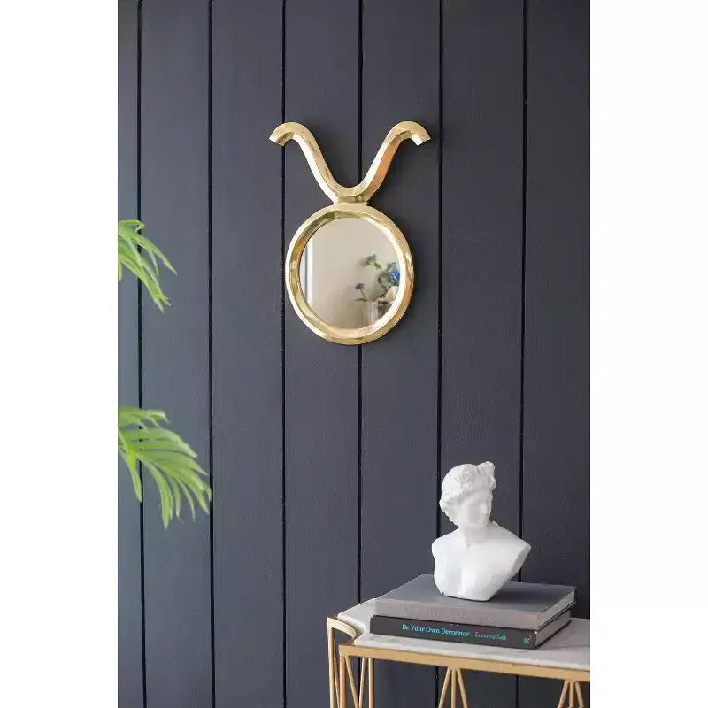 TUYOHW Vintage Wood/Aluminum Frame Decorative Wall Mirror with Woven Texture,Circle Mirror for Bedroom,Living Room
