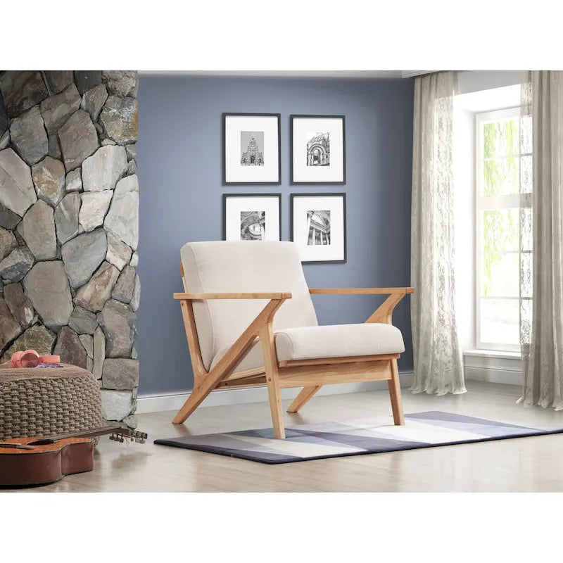 Mid-Century Modern Lounge Chair with Plush Cushioning