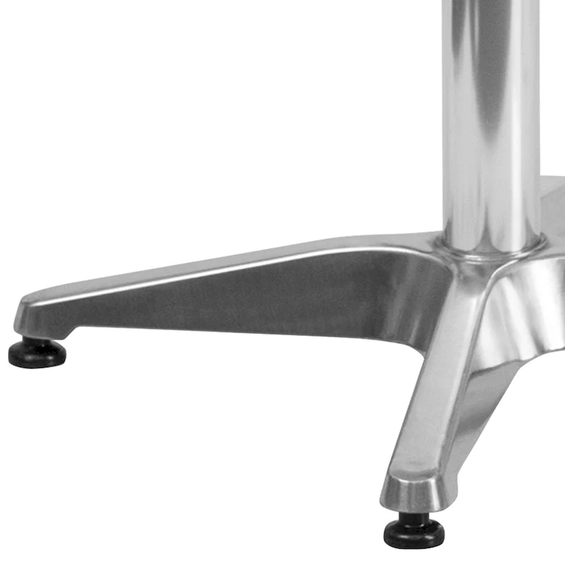 27.5  Round Aluminum Smooth Top Indoor-Outdoor Table with Base