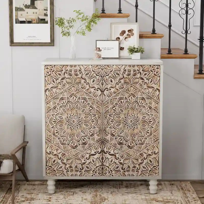 COSIEST Vintage Sideboard Storage Cabinet and Buffet
