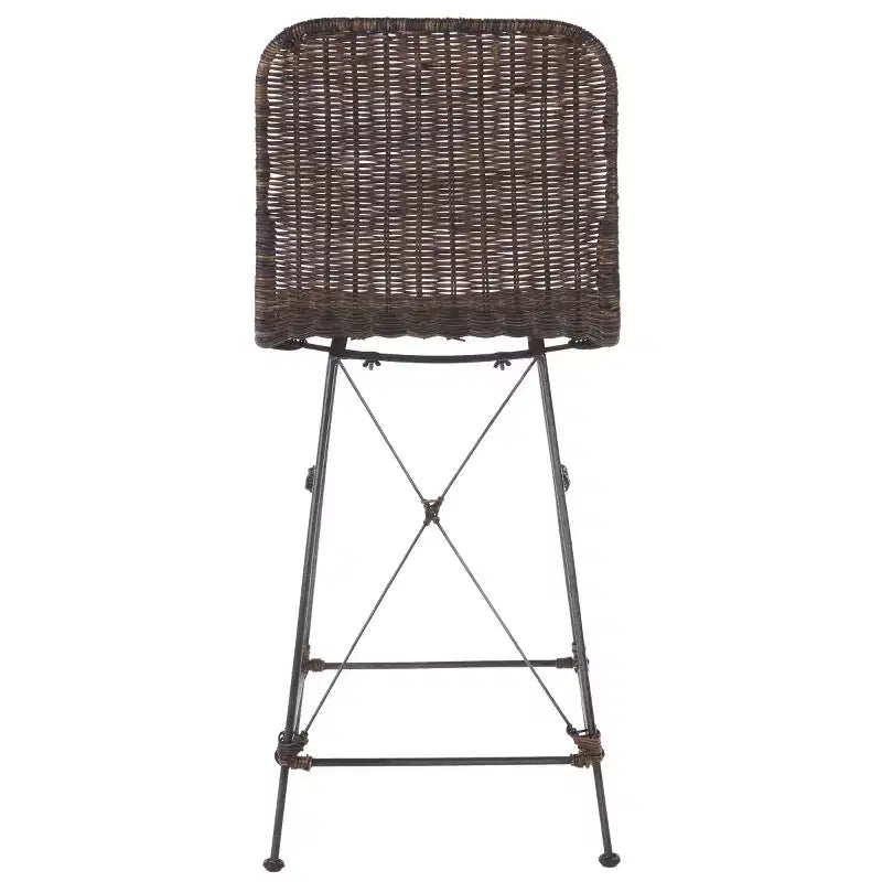 Weaved Rattan Counter Stool Set of 2