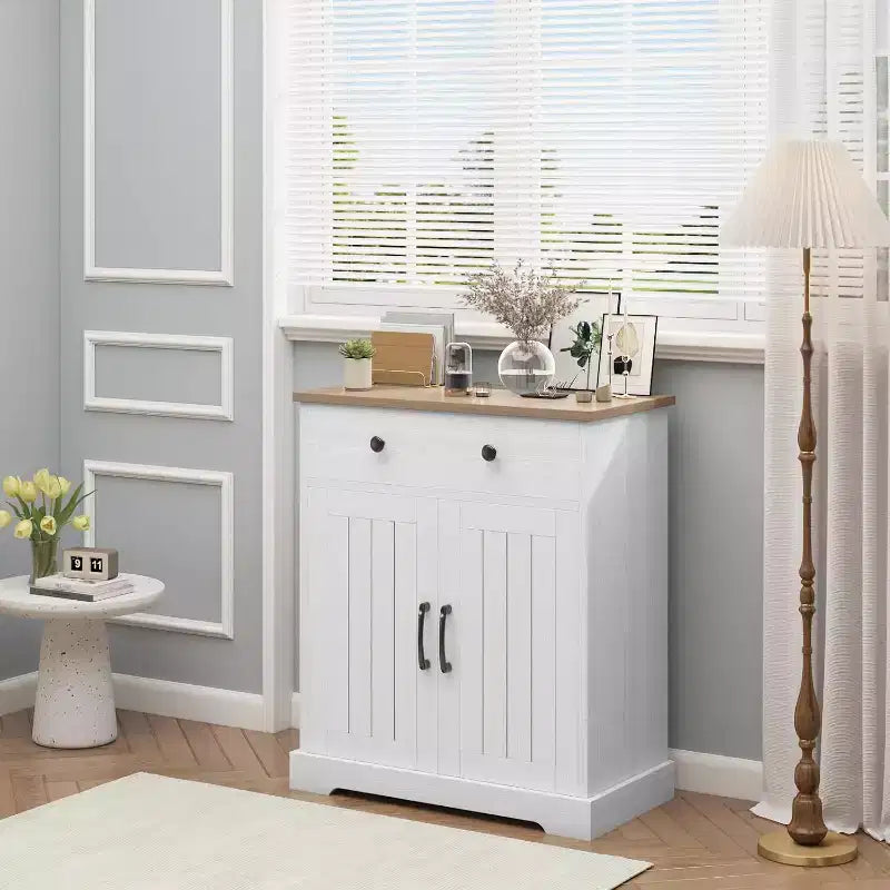 Modern Kitchen Storage Cabinet, Small Sideboard with Storage,Farmhouse Buffet Cabinet, Floor Sideboards Buffet for Kitchen, Living Room, Bathroom