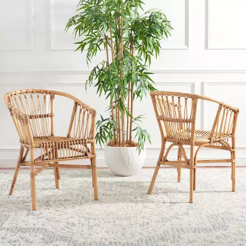 Rattan Accent Chair - Set of 2