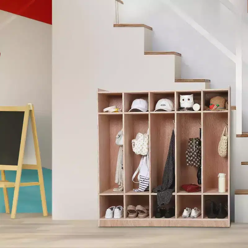 5-Section Kids Storage Locker with Coat Hooks and Cubbies