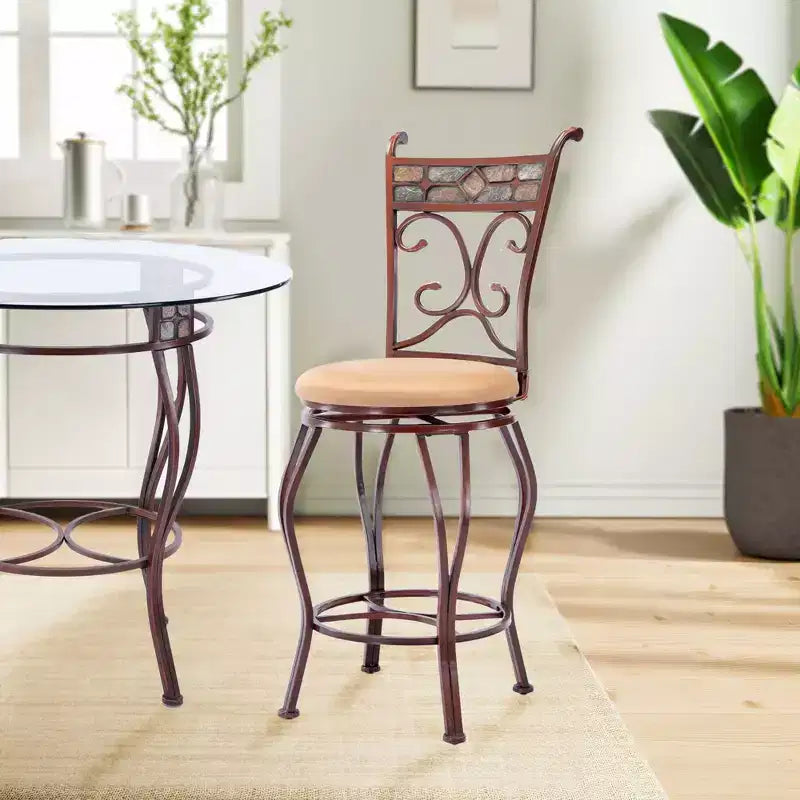 Boraam Beau Swivel Counter Height Barstool Bronze Finish
