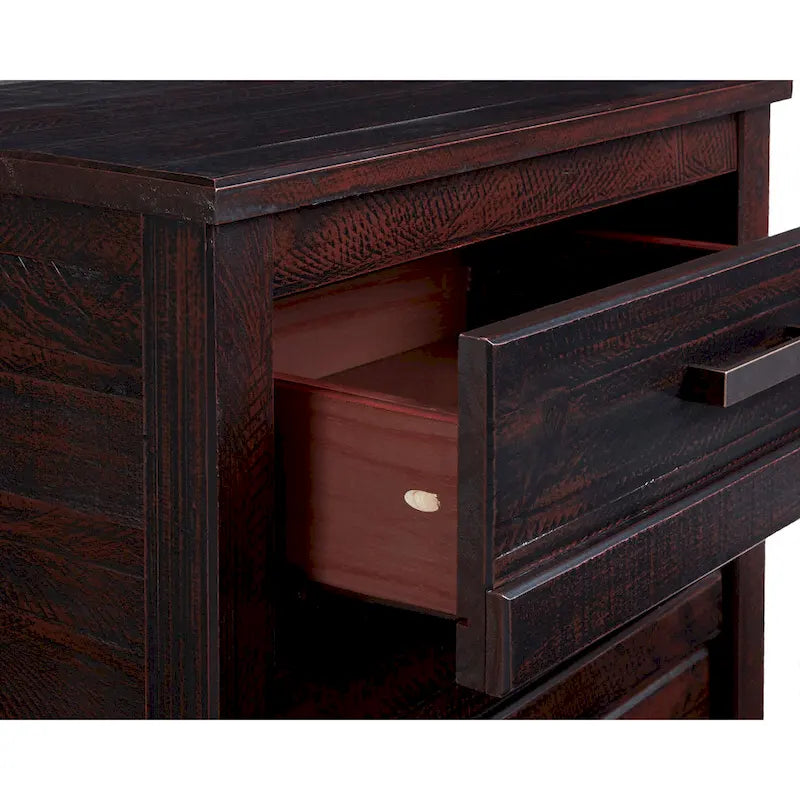 3-Drawer Solid Pine Nightstand
