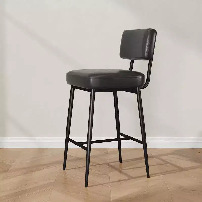Bar Stools Set of 2, Backrest, Heavy Duty 400LBS Capacity, Metal Legs, Modern Upholstered Barstool Chairs, for Kitchen Island, Counter, Home Decor